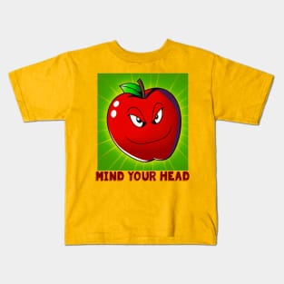 Apple Cartoon Funny Science Tee Kids T-Shirt